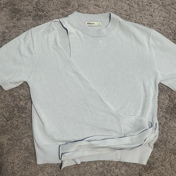 SIMKHAI Wrap Sweater Luxury Classic XS - Picture 2 of 9